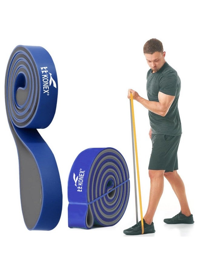Konex Heavy Resistance Band for Men & Women | Exercise & Stretching Pull Up Bands for Home Workout & Gym (30-45 Kg, Blue) - Image 1