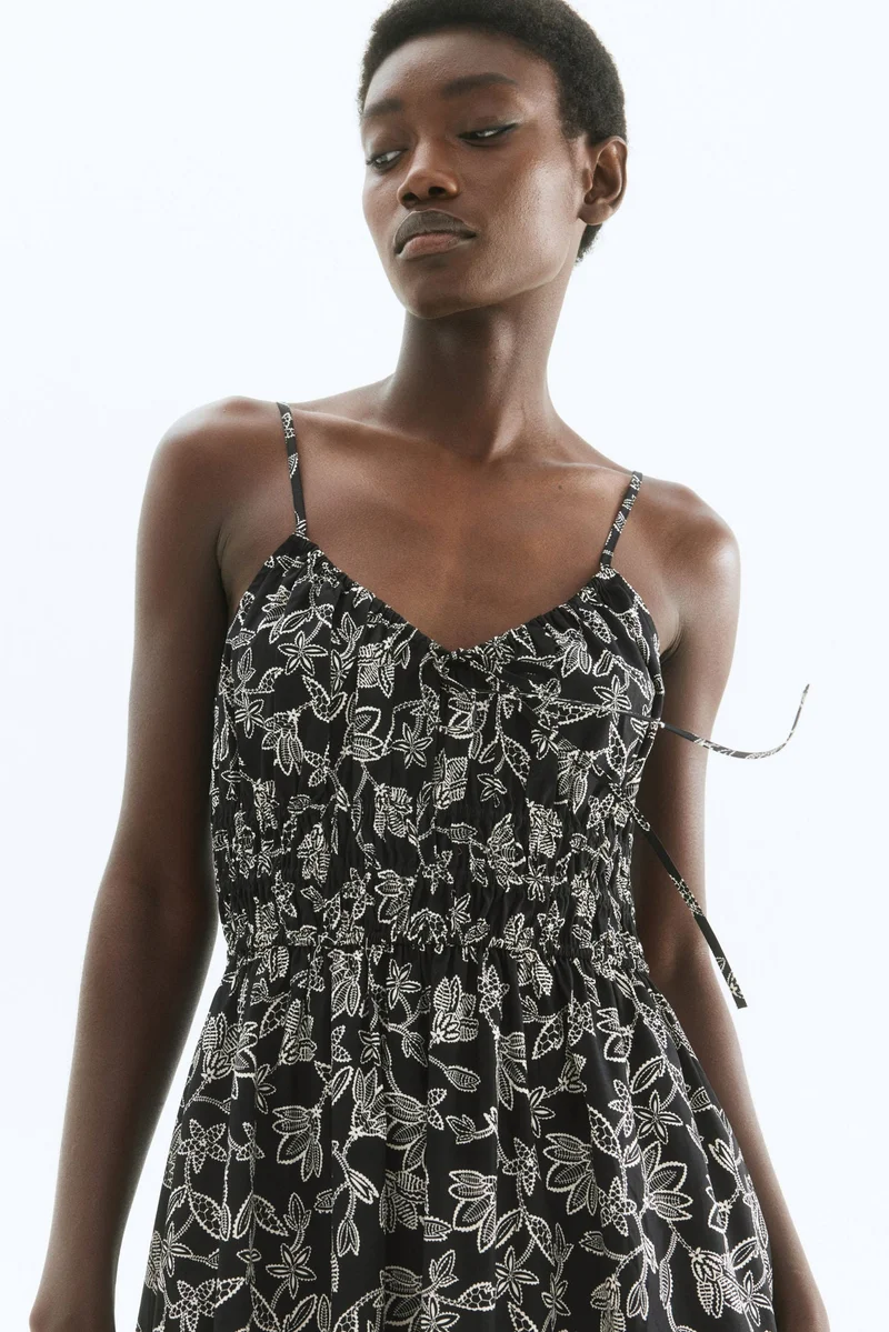 اتش اند ام فستان قطني بشرائط