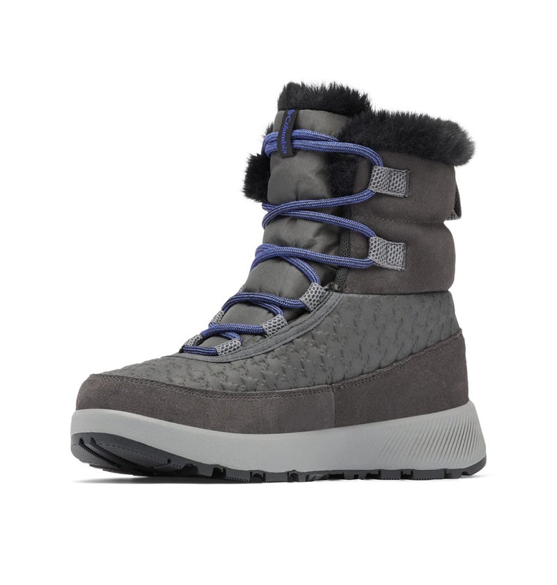 Columbia حذاء كولومبيا النسائي سلوبسايد بيك لوكس للثلوج، رمادي/أزرق كليماطيس، 7 - Image 2