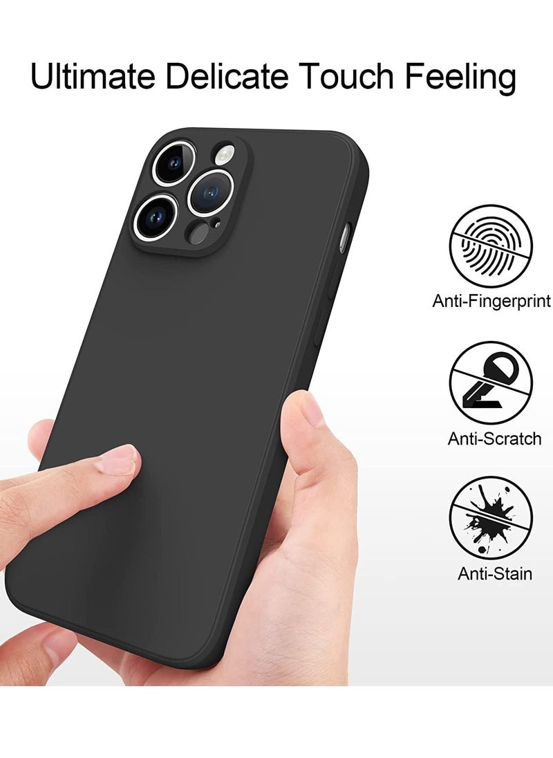 Raxoom 2 PCS of Silicone Protective Case, Compatible With iPhone 14 Pro Max 6.7 â€œ, Full Body Protection, Shock -proof Soft Liquid Silicone Protective Case (Black/Dark Green) - Image 3