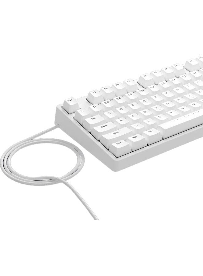 Ikbc C87 Keyboard, Mechanical Keyboard, Cherry Mechanical Keyboard, Computer Office Keyboard, White, Wired, Brown Switch - Image 2