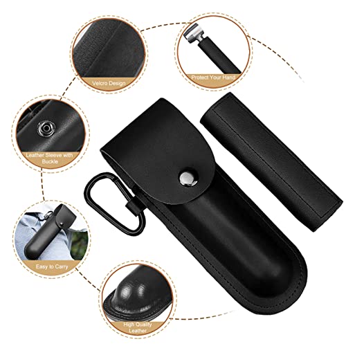 HNONPW Bushcraft Gear for Survival Settlers Bushscraft Hand Auger Wrench with Flint Scotch Eye Wood Drill Peg and Manual Hole Maker Multitool with leather Case Camping Bushcrafting and Outdoor Backpacking - Image 3