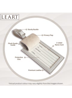 LeArt Luggage Tag Leather – Luggage Tags for Suitcases | Travel Tags for Luggage | Suitcase tags | Leather Luggage Tags | Travel Gifts (Set of 2 | Camel)  - Image 3