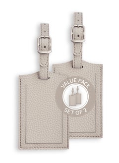 LeArt Luggage Tag Leather – Luggage Tags for Suitcases | Travel Tags for Luggage | Suitcase tags | Leather Luggage Tags | Travel Gifts (Set of 2 | Camel)  - Image 1