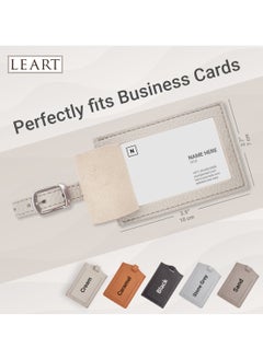 LeArt Luggage Tag Leather – Luggage Tags for Suitcases | Travel Tags for Luggage | Suitcase tags | Leather Luggage Tags | Travel Gifts (Set of 2 | Camel)  - Image 5