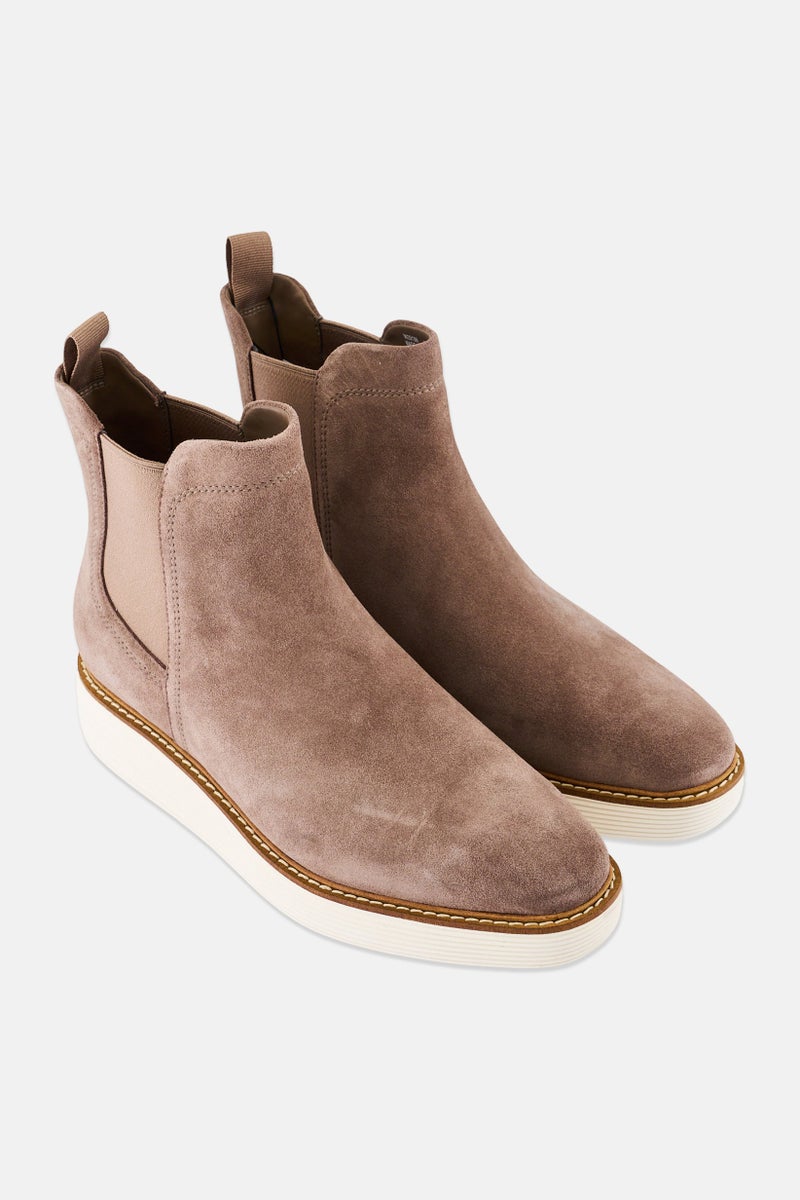 COLE HAAN Women Original Grand Platform Chelsea Slip On Boots, Grey - Image 3