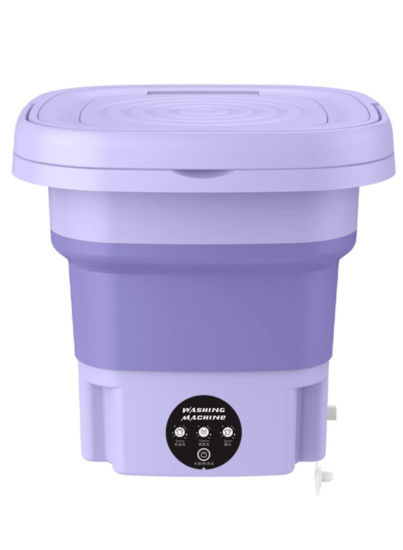 zuleen Folding Washing Machine Mini Automatic Clothes Washing Machine Portable Lightweight Underwear Washer for Travel Camping Apartment Laundry - Image 1