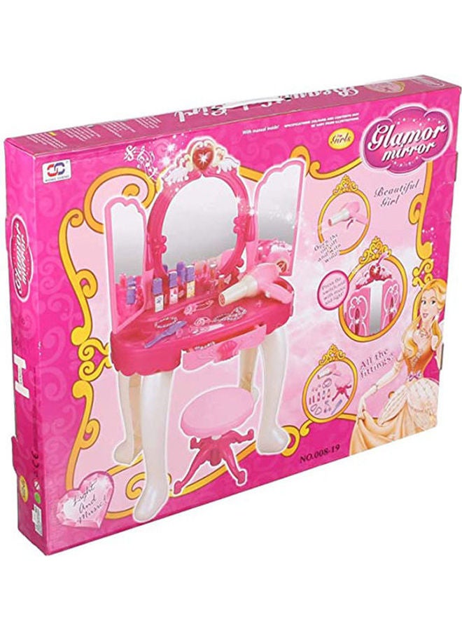 شونج تشينج طقم مرآة تسريحة من جلامور