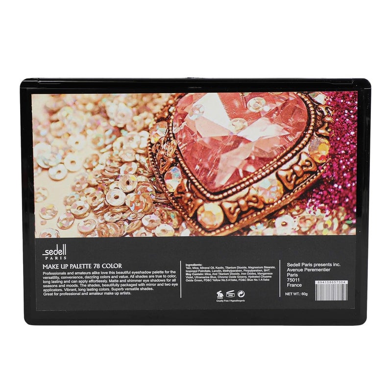 Sedell Paris Makeup Palette 78 Color Multicolor 60 G - Image 4