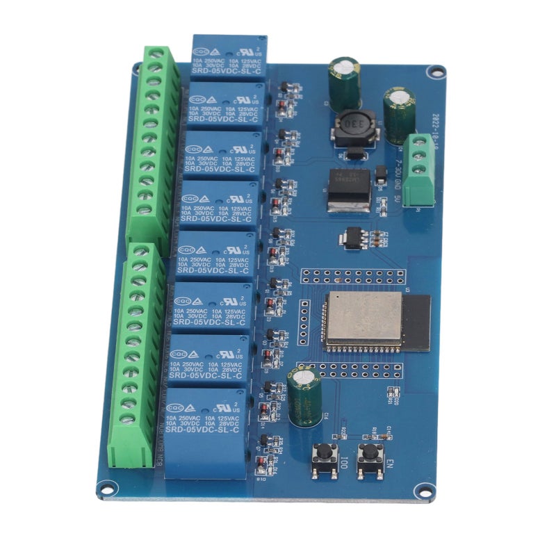 وحدة تعويض 8 قنوات: تعويض 5 فولت، فلاش ذاكرة 4 ميجا بايت، وحدة ESP32-WROOM-32E مستقرة - أزرار قابلة للبرمجة، منافذ إدخال/إخراج منفذة لوحة تعويض ESP32 لتشغيل المنزل الذكي، مشاريع إلكترونية ذاتية الصنع - Image 3