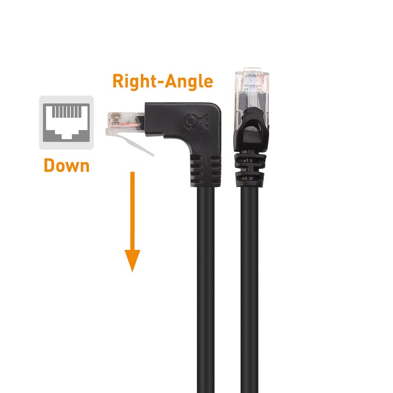 Cable Matters كابل ماترز حزمة كومبو 10 جيجابت في الثانية 90 درجة كات 6، كابل إيثرنت بزاوية صحيحة كات 6 بطول 5 أقدام (زاوية صحيحة لأسفل + زاوية صحيحة لأعلى) - Image 3