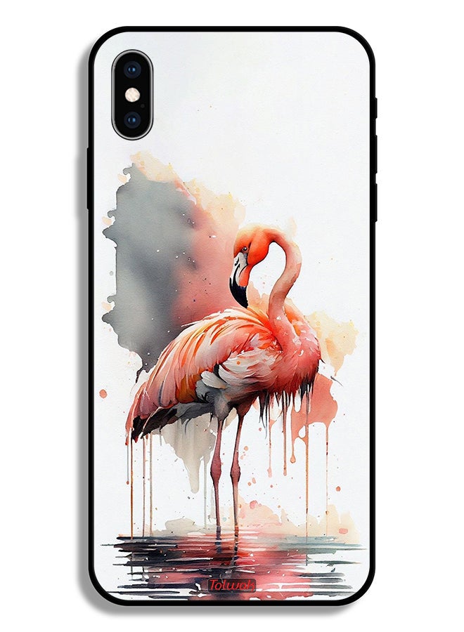 Tolwak Apple iPhone XS Max Protective Case Tropical Watercolor Art - Image 2