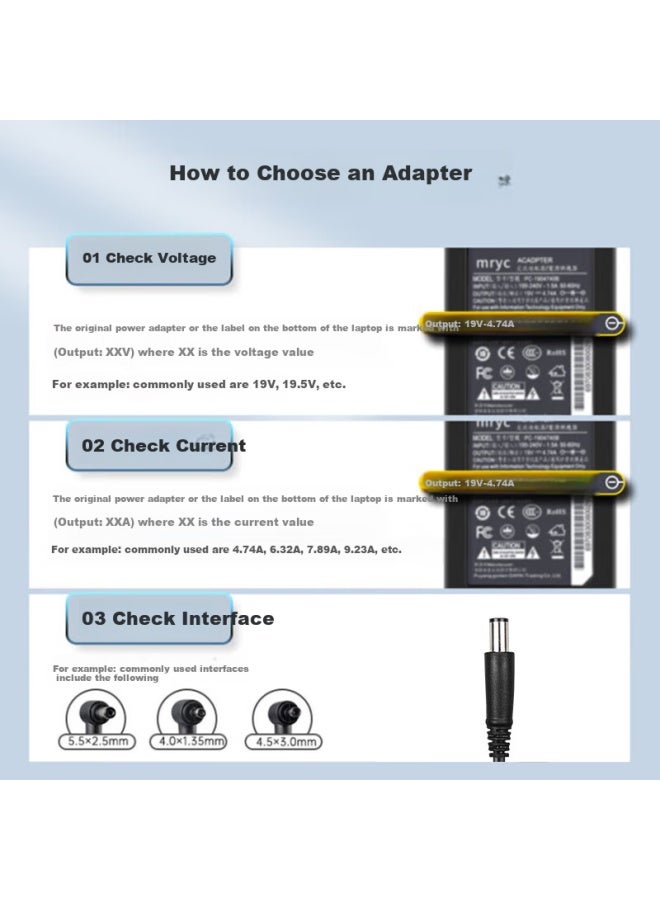 Mryc Dell Alienware 330w (19.5v 16.9a) Laptop Charger, Compatible With M17x M18x X51, Power Adapter For G3 G5 G7, Charging Cable, 7.4mm Large Port - Image 2