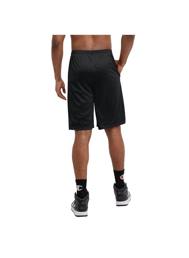 Champion Mens Shorts, Mesh Gym Lightweight Athletic For (Reg. Big & Tall) Running-Shorts, Black C Patch Logo, Medium Us  - Image 5