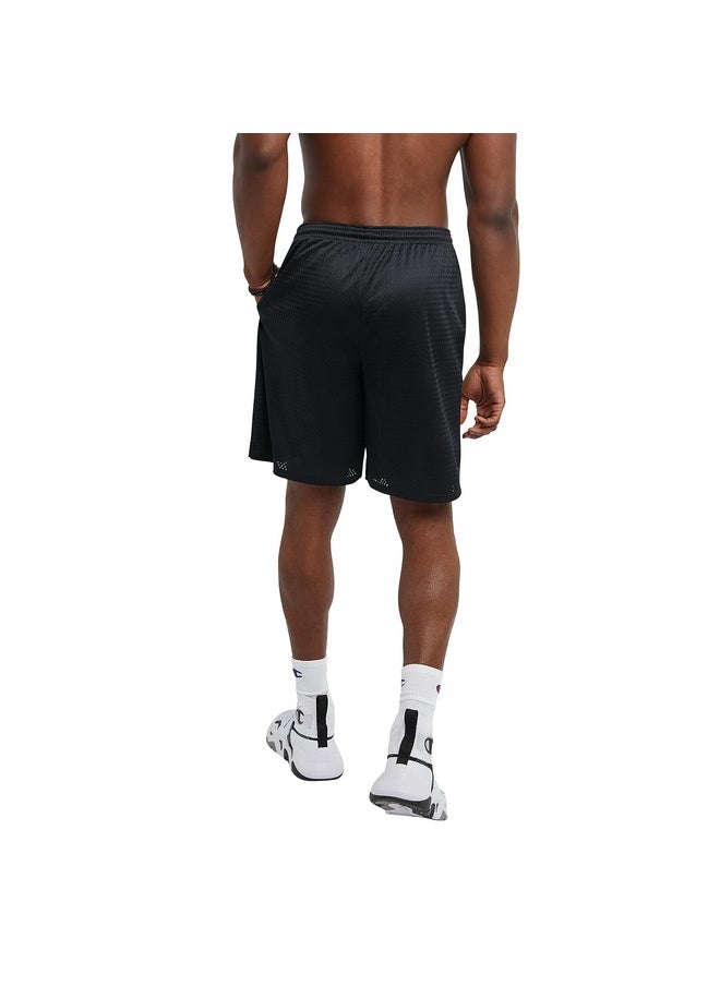 Champion Mens Shorts, Mesh Gym Lightweight Athletic For (Reg. Big & Tall) Running-Shorts, Black C Patch Logo, Medium Us  - Image 2