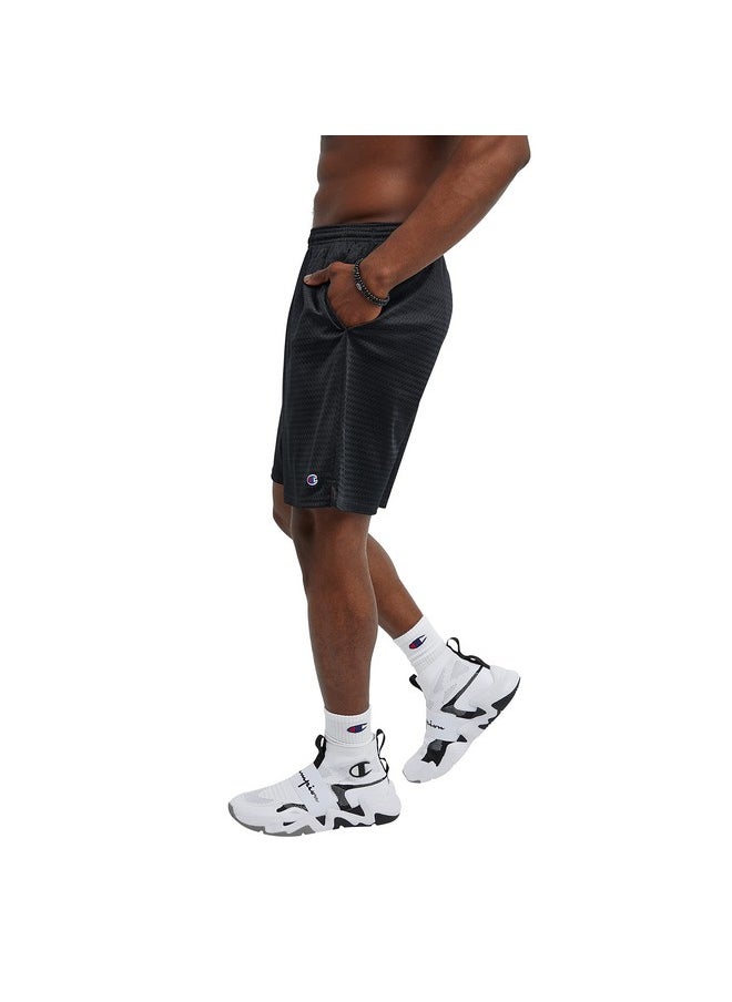 Champion Mens Shorts, Mesh Gym Lightweight Athletic For (Reg. Big & Tall) Running-Shorts, Black C Patch Logo, Medium Us  - Image 3