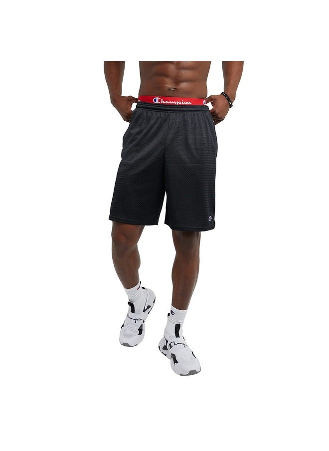 Champion Mens Shorts, Mesh Gym Lightweight Athletic For (Reg. Big & Tall) Running-Shorts, Black C Patch Logo, Medium Us  - Image 1