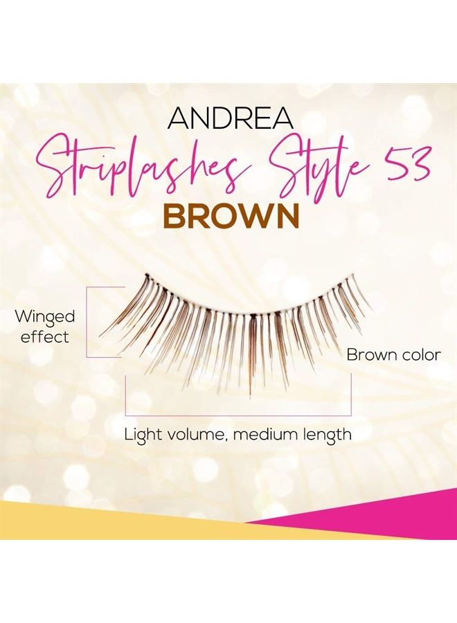 Andrea False Lashes Style 53 - Brown 4 pairs - Image 1
