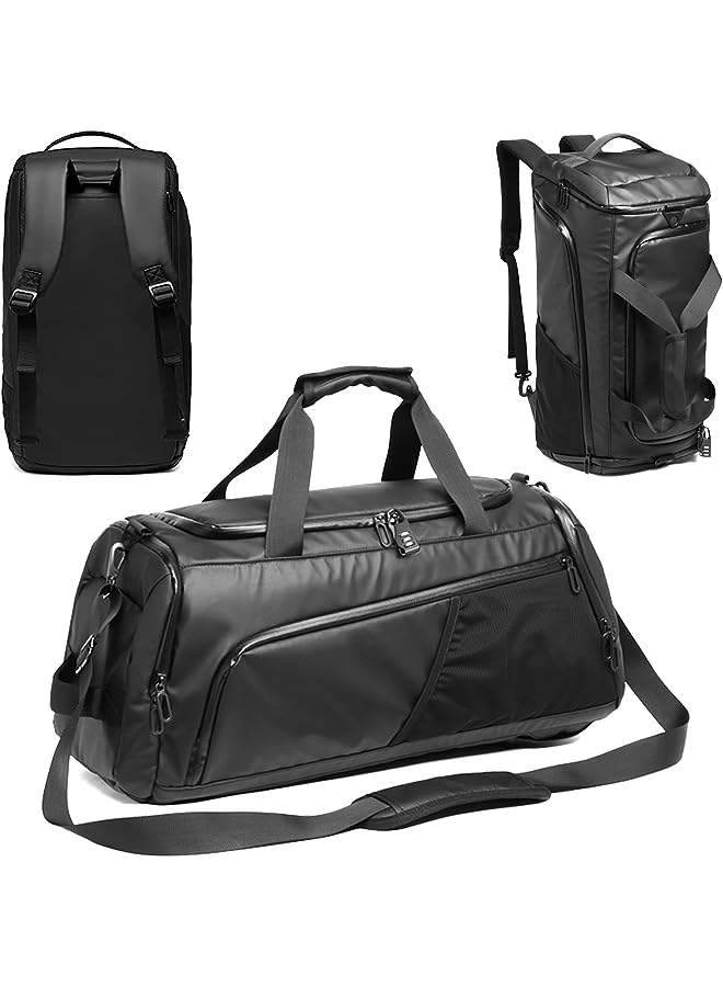 PROMASS Bag for Men Women - Sports Duffle bag Travel Backpack Weekender Overnight Bag with Shoes Compartment (Black Pro) - Image 1