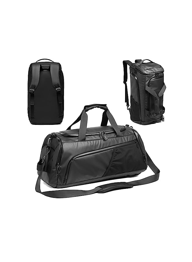 PROMASS Bag for Men Women - Sports Duffle bag Travel Backpack Weekender Overnight Bag with Shoes Compartment (Black Pro) - Image 2