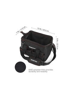 WORKPRO 12-Inch Close Top Wide Mouth Storage Tool Bag, W081020A  - Image 2