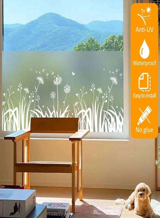 Bloss Window Privacy Film Frosted Glass with Installation Tools, Static Cling Sun Blocking Opaque Coverings, UV Blocking Window Clings for Home Office (Dandelion, 17.5 x 78.7 inches) - Image 5