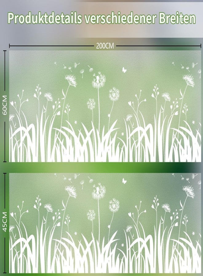 Bloss Window Privacy Film Frosted Glass with Installation Tools, Static Cling Sun Blocking Opaque Coverings, UV Blocking Window Clings for Home Office (Dandelion, 17.5 x 78.7 inches) - Image 2