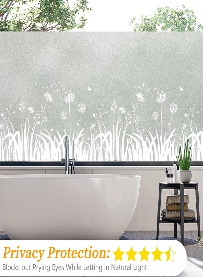 Bloss Window Privacy Film Frosted Glass with Installation Tools, Static Cling Sun Blocking Opaque Coverings, UV Blocking Window Clings for Home Office (Dandelion, 17.5 x 78.7 inches) - Image 3