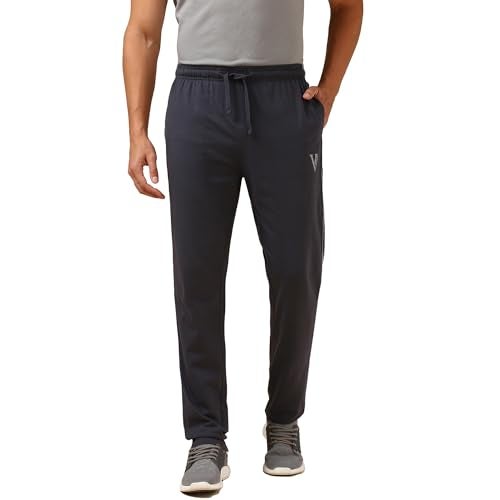Van Heusen Men Smart Tech Trackpant - Cotton Rich - Easy Stain Release,Anti Stat, Ultra Soft_Iron Gate_L - Image 1