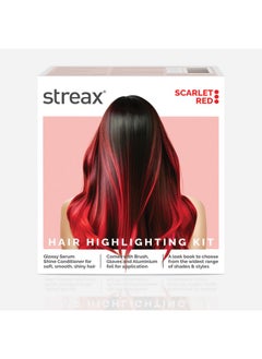 Streax Hair Colour Highlight Kit | Red Hair Colour, Scarlet Red - Pack Of 1 I Enriched With Walnut & Argan Oil I Hair Colour For Women | Rich, Vibrant, Easy To Use, Diy Application  - Image 1