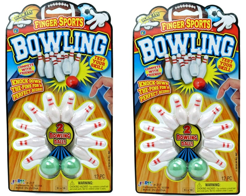 JARU Mini Bowling Set 2 Pack Mini Bowling Pins Bowling Balls Small Tabletop Game for Kids Bowling Party Favors Stocking Stuffers Classroom Prizes Bowler Gift Ideas 2172p - Image 2