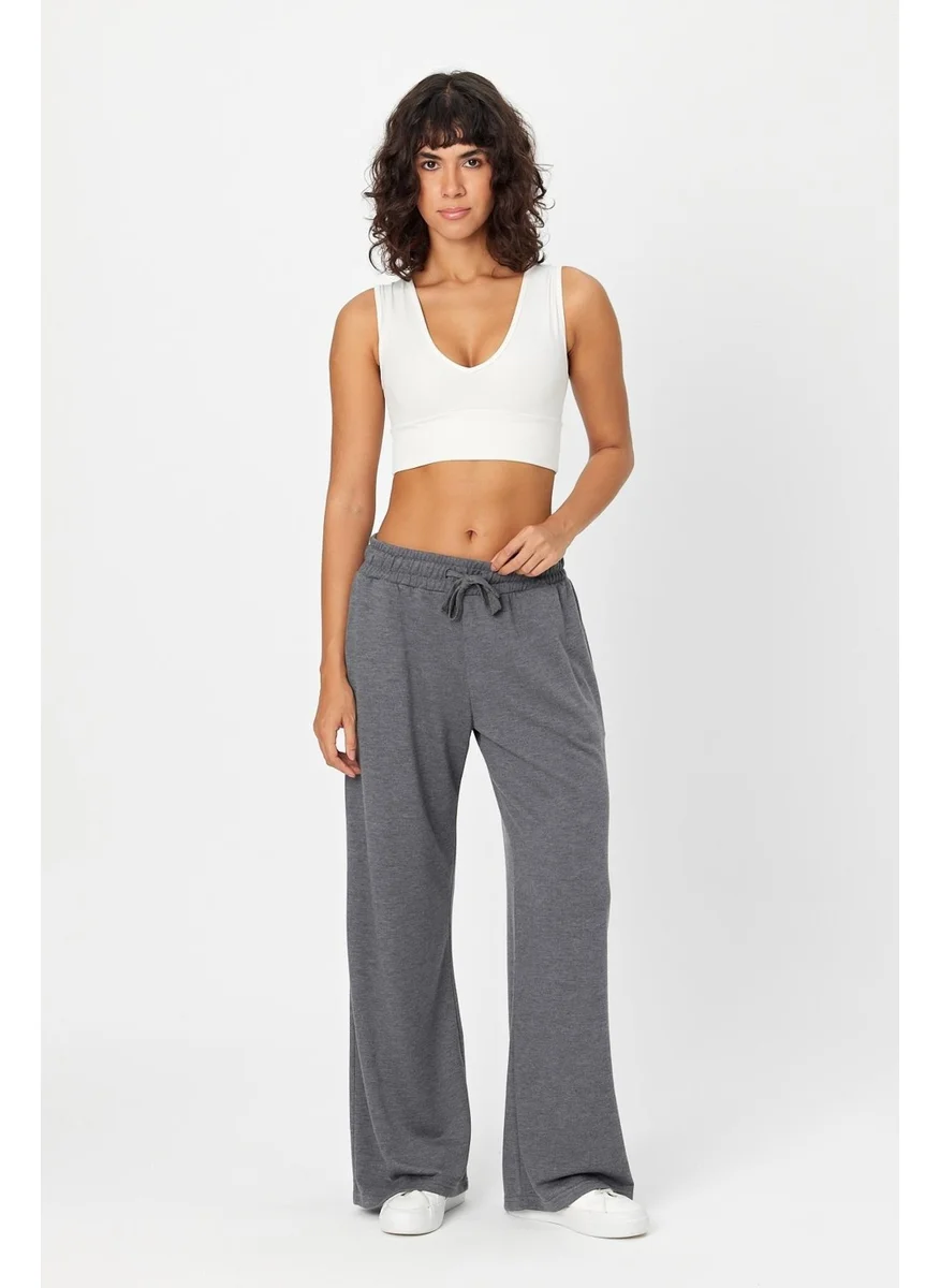 الكسندر جاردي Alexandergardi Elastic Waist Wide Leg Sweatpants (B24-00241)