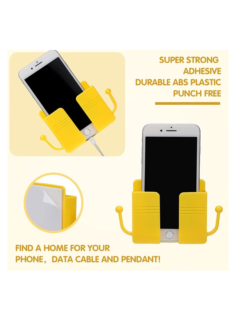 Detrend  Wall Mount Phone Holder Adhesive Remote Control Storage Box Wall Mount Charging Phone Stand Holder Adhesive Non Slip Media Organizer Storage Box for Bedroom Kitchen Bathroom - Image 5