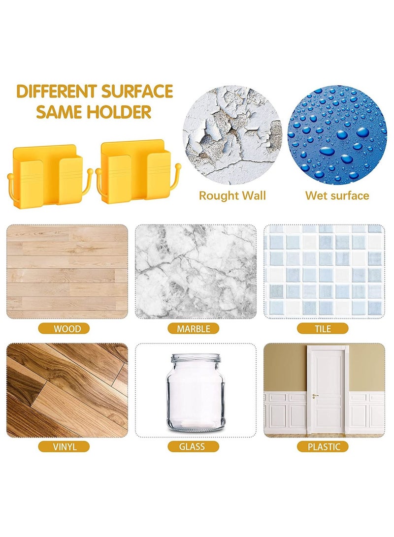 Detrend  Wall Mount Phone Holder Adhesive Remote Control Storage Box Wall Mount Charging Phone Stand Holder Adhesive Non Slip Media Organizer Storage Box for Bedroom Kitchen Bathroom - Image 3