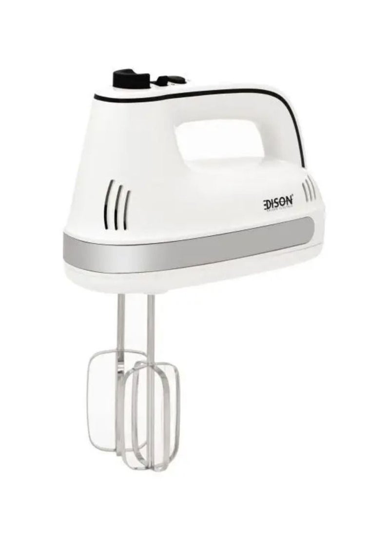 Edison Electric Hand Blender, 200 Watt, 5 Speeds - White - Image 1