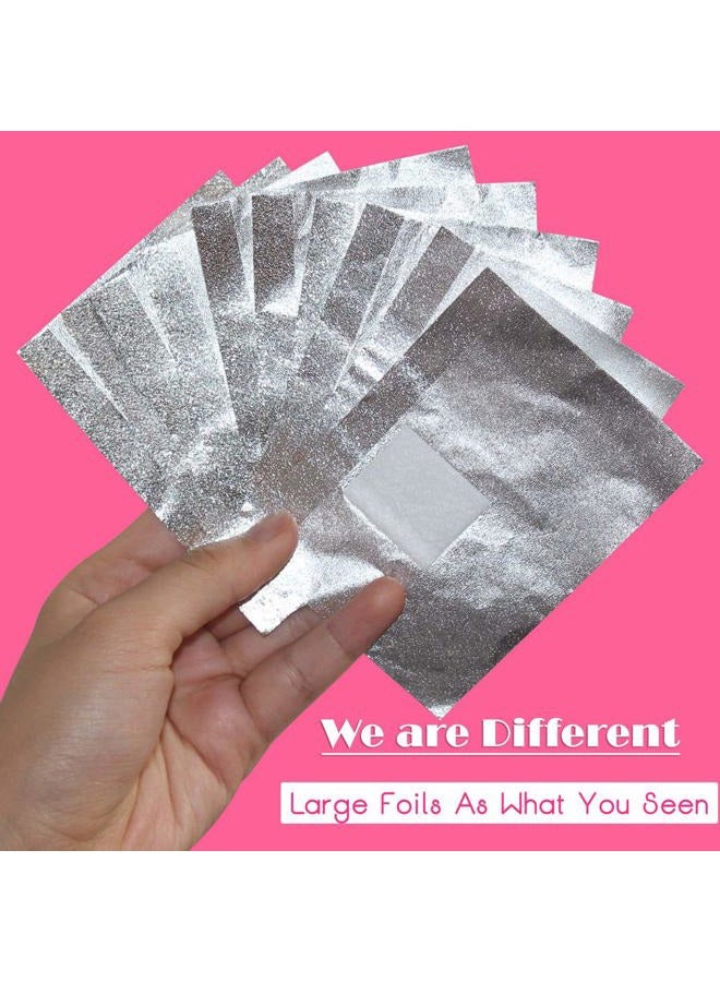 MIILYE Nail Polish Remover Foil Wraps for Acrylic/Dip Powder/UV/Gel/Polish Varnish Soak-off Removal, with Pre-attached Lint Free Pad (300x Nail Gel Polish Remover Wraps) - Image 2