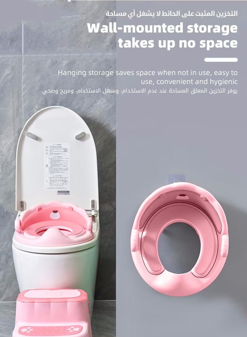 DOOKOO Potty Training Seat, Removable Design Toilet Train Seats, Potties Chair for Kids Toddlers Boys Girls, Portable Children Travel Toileting Toilets, with Handles and Backrest, Cartoon Lion Shape - Image 5