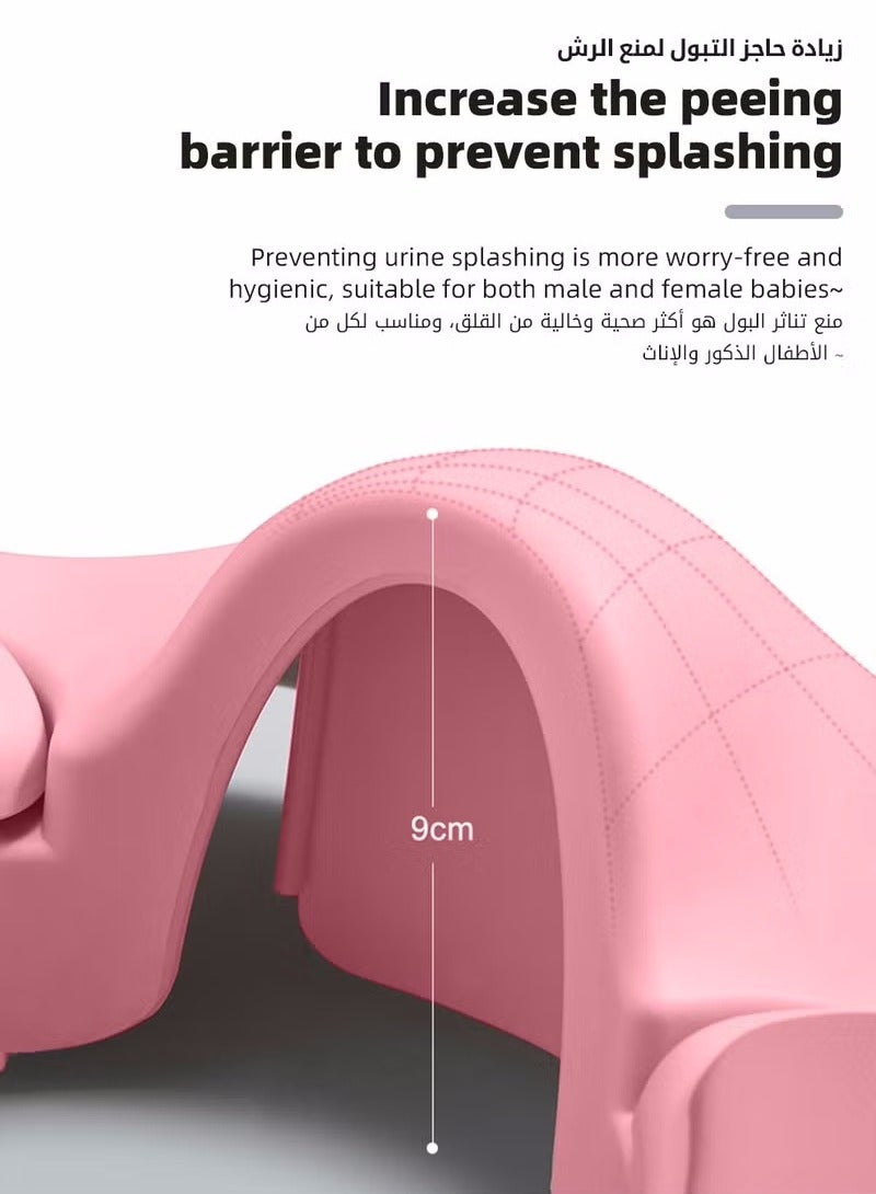 DOOKOO Potty Training Seat, Removable Design Toilet Train Seats, Potties Chair for Kids Toddlers Boys Girls, Portable Children Travel Toileting Toilets, with Handles and Backrest, Cartoon Lion Shape - Image 2