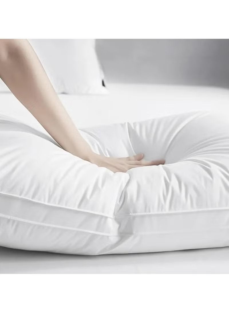 Asraar Premium 20 cm Thick Microfiber Bed Pillow, 1000 Grams Hotel-Quality Cooling Pillow, Standard Size 75 x 50 cm - Ideal for All Sleep Positions, Fluffy Bed Pillows for Bed, Machine Washable Bed Pillow - White 2 Pillow - Image 5