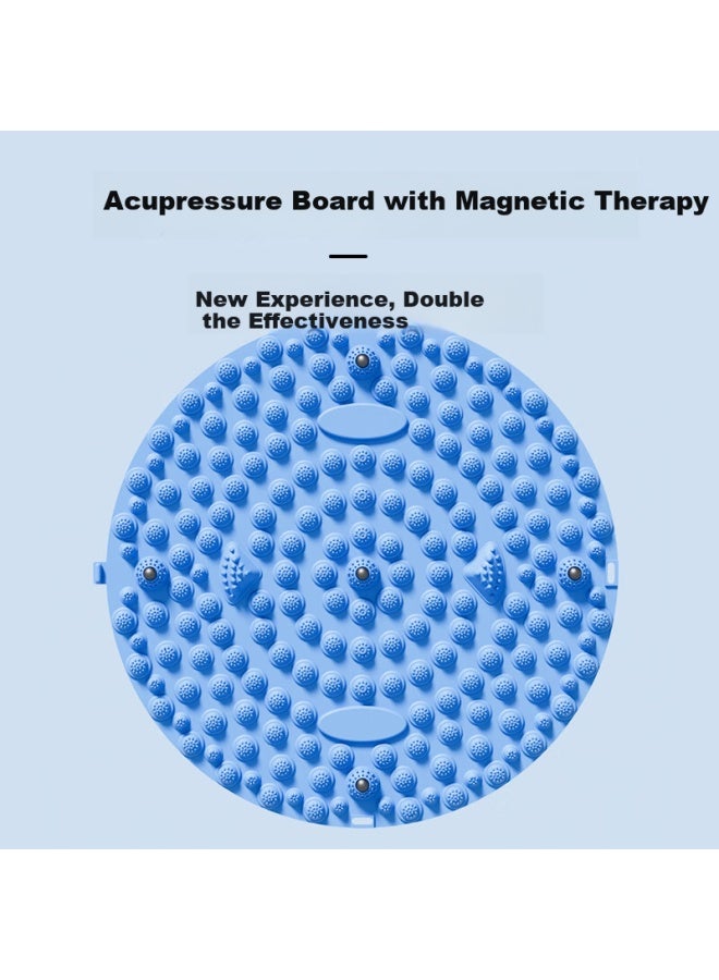 PINJIAN Pinjian Acupressure Mat Slow Jogging Mat Clearing Meridians Foot Massage Mat Adult Stationary Running Foot Pad Large Blue  - Image 4