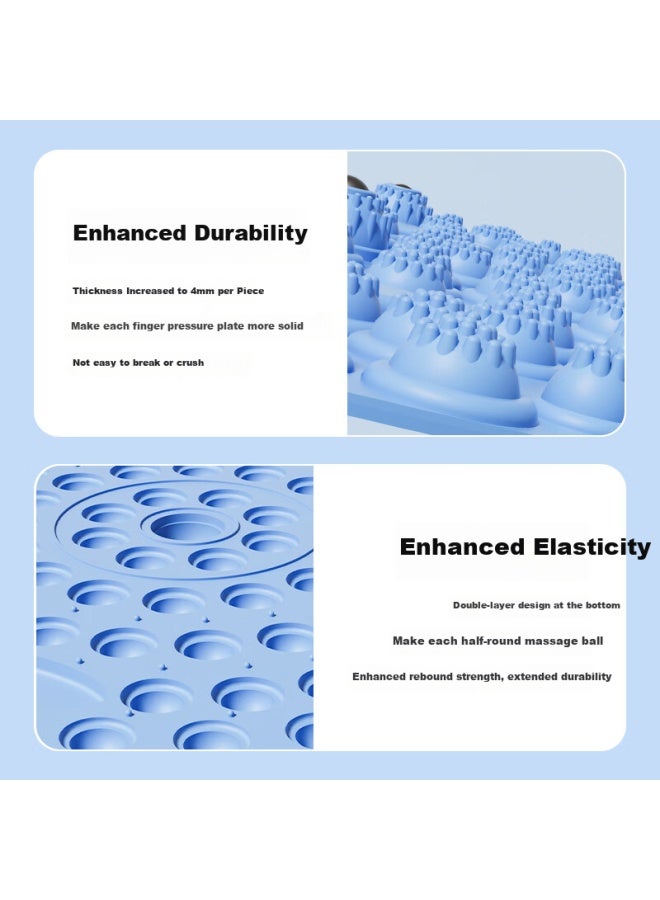 PINJIAN Pinjian Acupressure Mat Slow Jogging Mat Clearing Meridians Foot Massage Mat Adult Stationary Running Foot Pad Large Blue  - Image 2