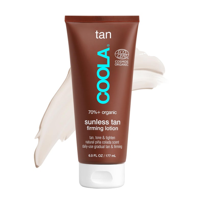 COOLA Organic Sunless Self Tanner Body Firming Lotion, Dermatologist Tested Anti-Aging Skin Care, Vegan and Non-GMO, PiÃ±a Colada, 6 Fl Oz - Image 1