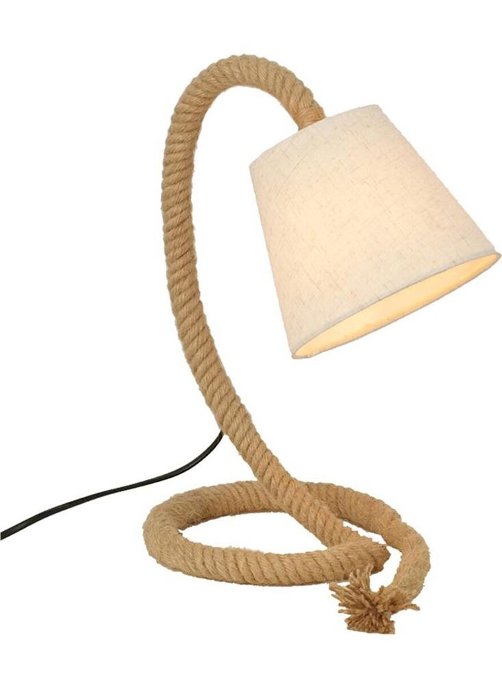 Generic - 40W Rope Table Lamp with Fabric Shade made of premium quality materials for an elegant and perfect home. - Image 1