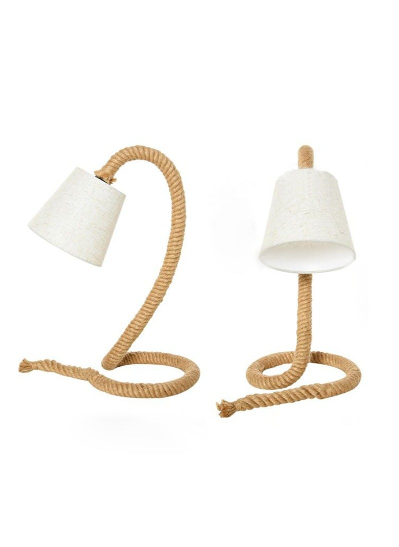 Generic - 40W Rope Table Lamp with Fabric Shade made of premium quality materials for an elegant and perfect home. - Image 1