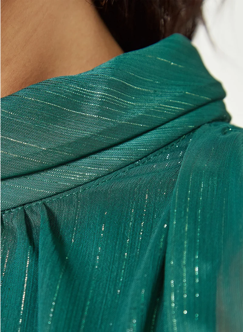 Amri Emerald Drape Maxi Dress
