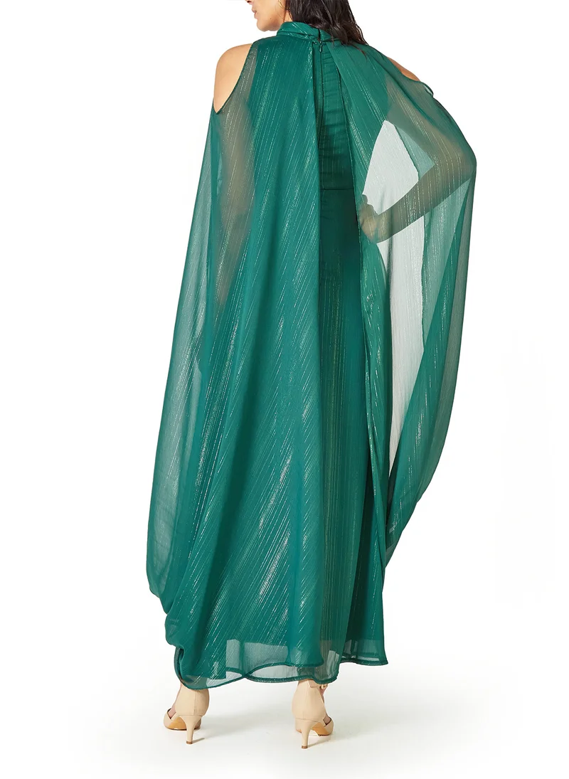 Amri Emerald Drape Maxi Dress