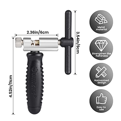 Oumers Bike Chian Breaker Tool, Universal for 7 8 9 10 11 Speed Chains Link, Remove Rusty Chains Easily. A Small Bicycle Chain Splitter for Road Mountain Cycling Bike,Black - Image 2