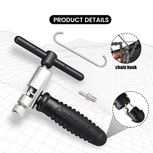 Oumers Bike Chian Breaker Tool, Universal for 7 8 9 10 11 Speed Chains Link, Remove Rusty Chains Easily. A Small Bicycle Chain Splitter for Road Mountain Cycling Bike,Black - Image 3