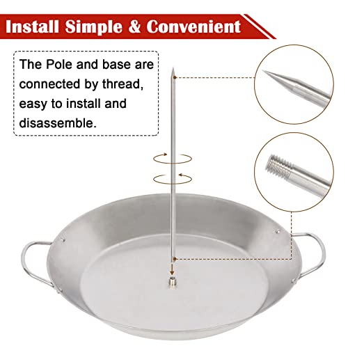 Mydracas Vertical Stainless Steel Skewer Brazilian Barbecue Skewer Stand Removable Grilling Meat Spit for Roasting Meat Steak Whole Chicken Sausage - Image 4