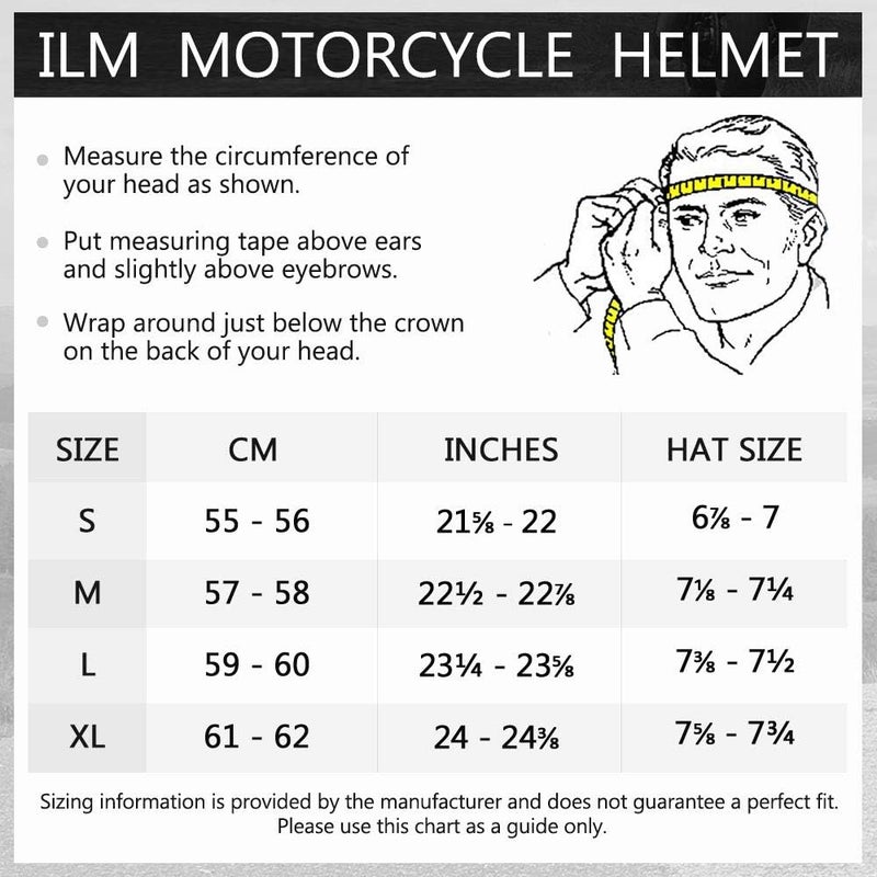 ILM Full Face Motorcycle Helmet with Removable Neck Scarf and 2 Visors - DOT Model JK313 - Image 2